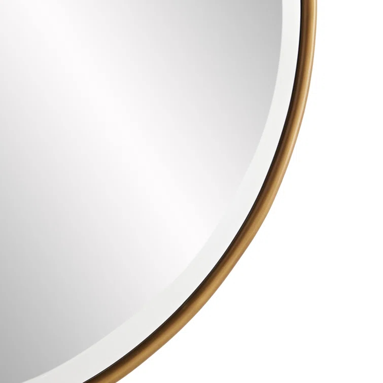 Vaquero Chic Full-Length Bronze and Gold Wood-Leather Mirror