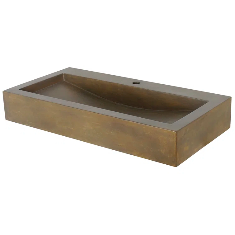 Barclay 5-325CVB Barclay Gentry 17.87'' Vintage Brown Concrete Rectangular Bathroom Sink