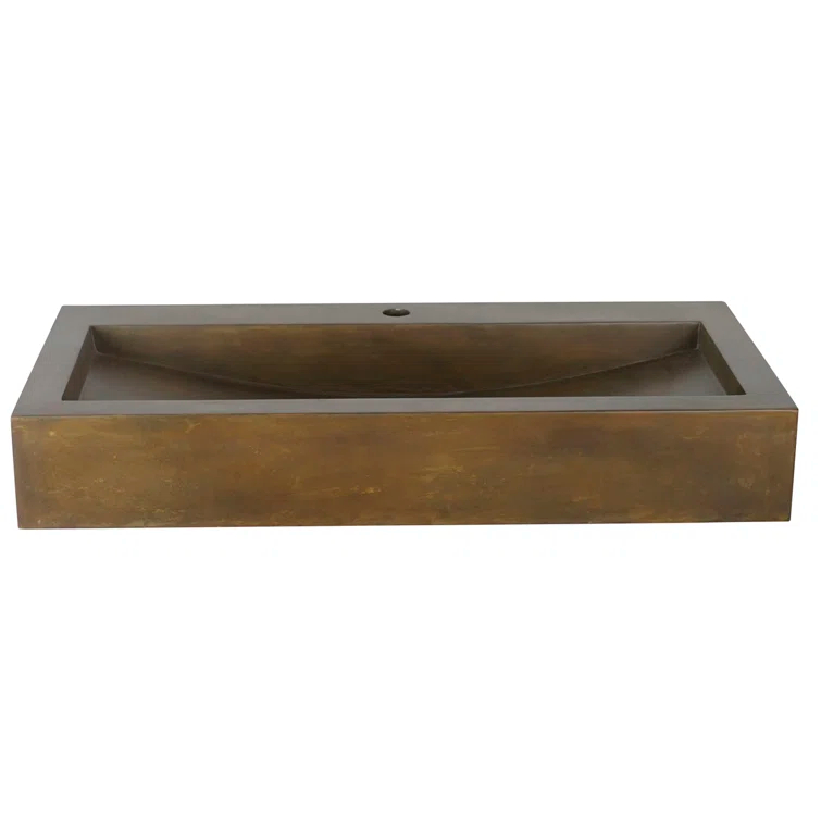 Barclay 5-325CVB Barclay Gentry 17.87'' Vintage Brown Concrete Rectangular Bathroom Sink