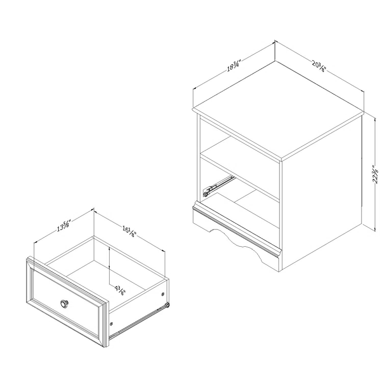 Savannah 1 Drawer Nightstand