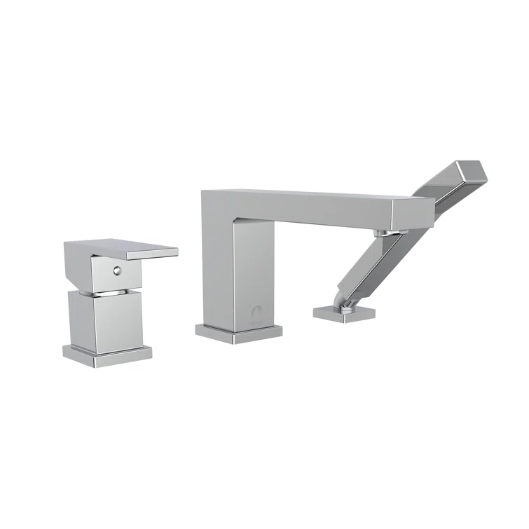 Quadrato Deck Tub Filler with Diverter