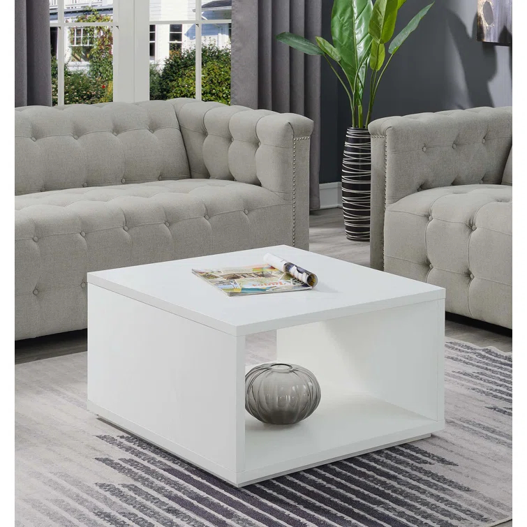 Haught Floor Shelf Coffee Table with Storage