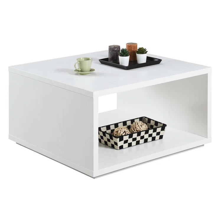 Haught Floor Shelf Coffee Table with Storage