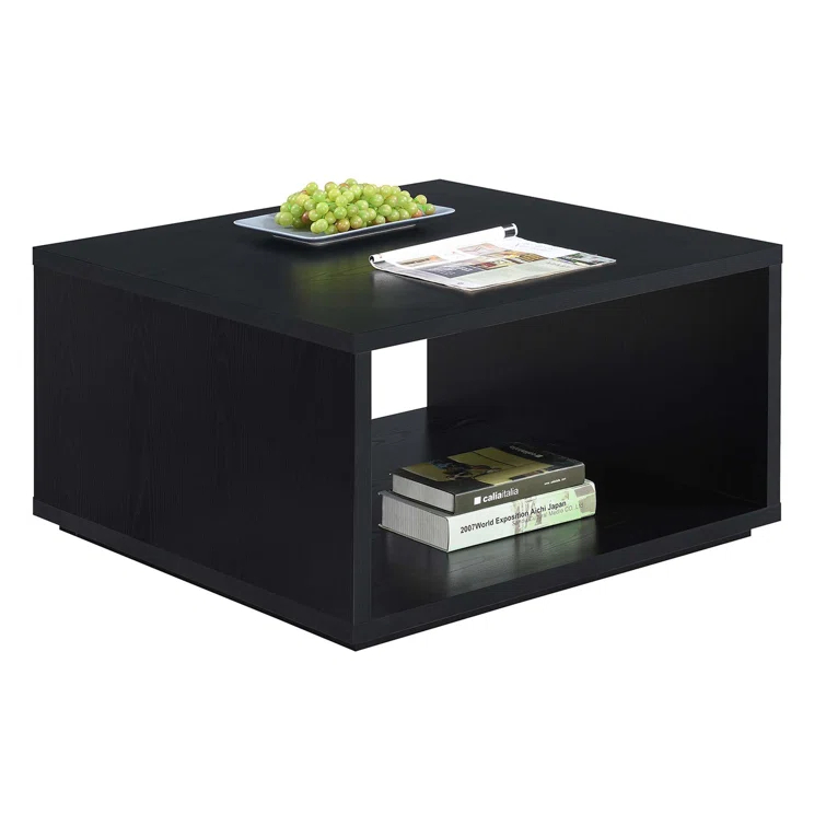 Haught Floor Shelf Coffee Table with Storage