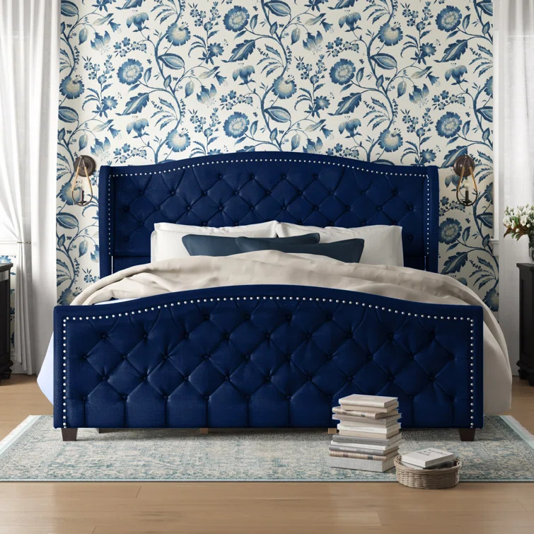 Coleman Upholstered Wingback Bed