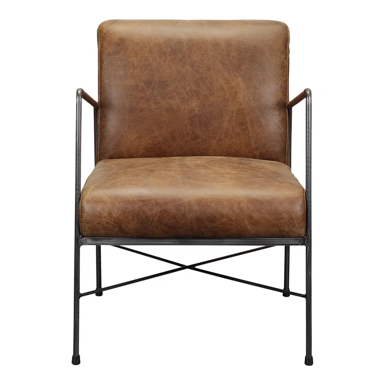 Ivie Leather Accent Chair
