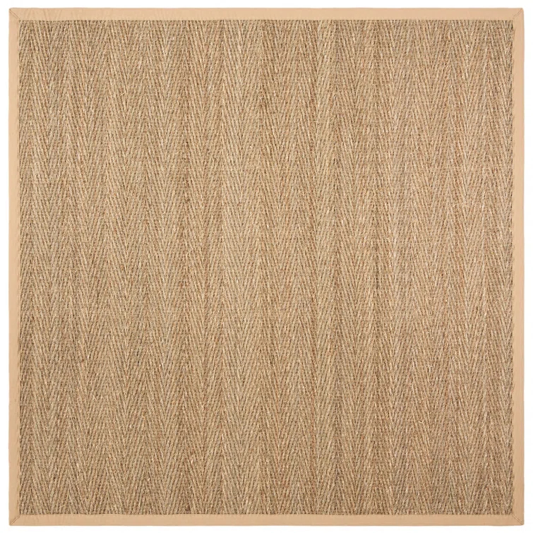 Natural Fiber Seagrass Solid Color Rug