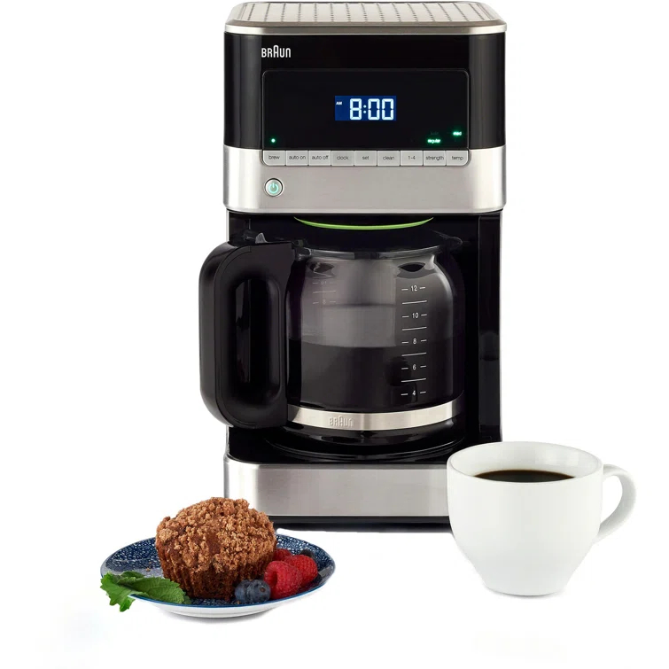 Braun BrewSense 12-Cup Drip Coffee Maker with Brew Strength Selector and Glass Carafe