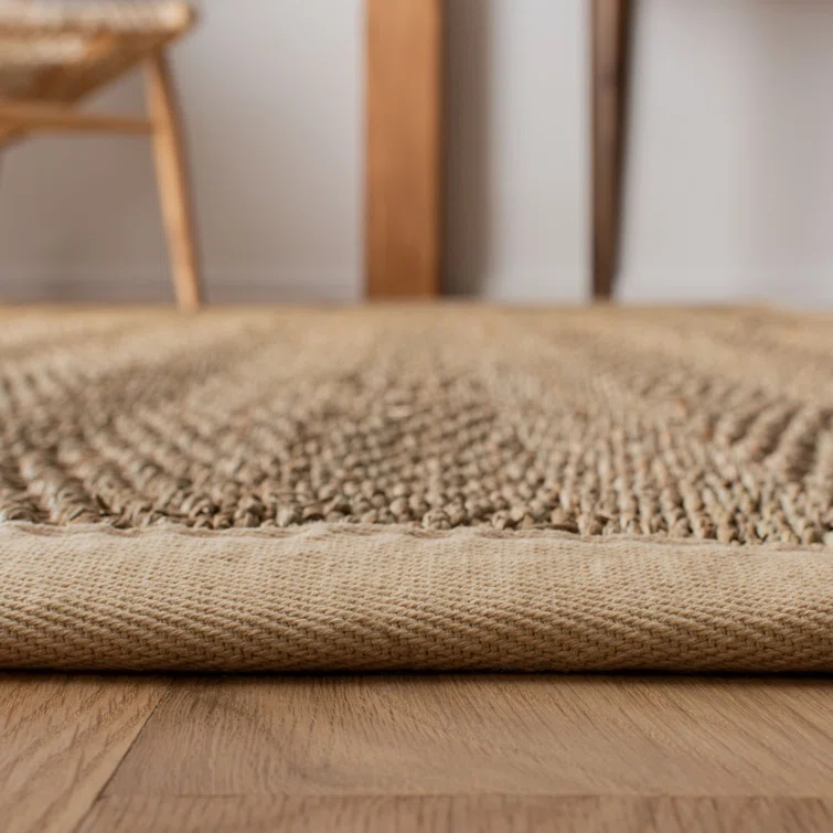 Deschamps Natural Fiber Seagrass Solid Color Rug