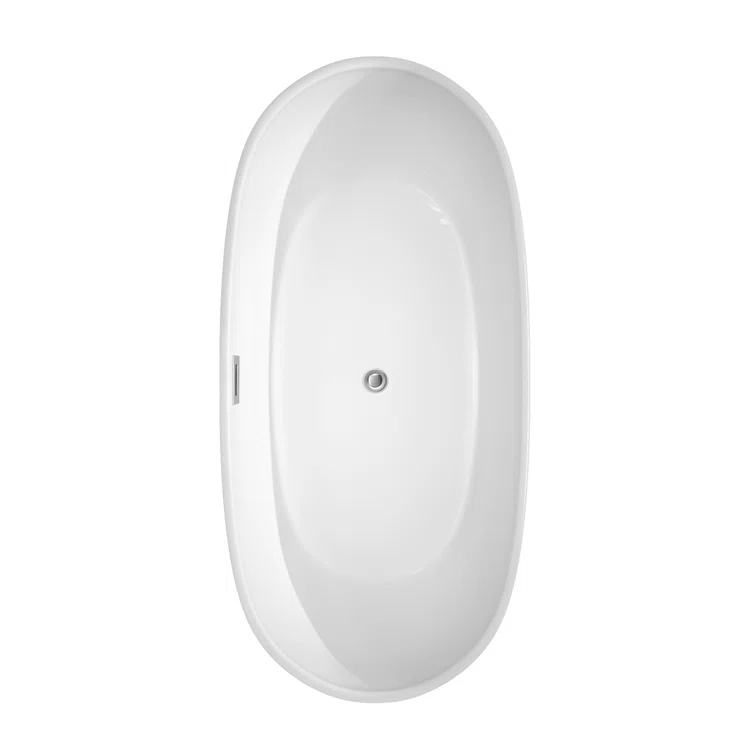 Rebecca 65'' x 32'' Freestanding Soaking Acrylic Bathtub with Faucet