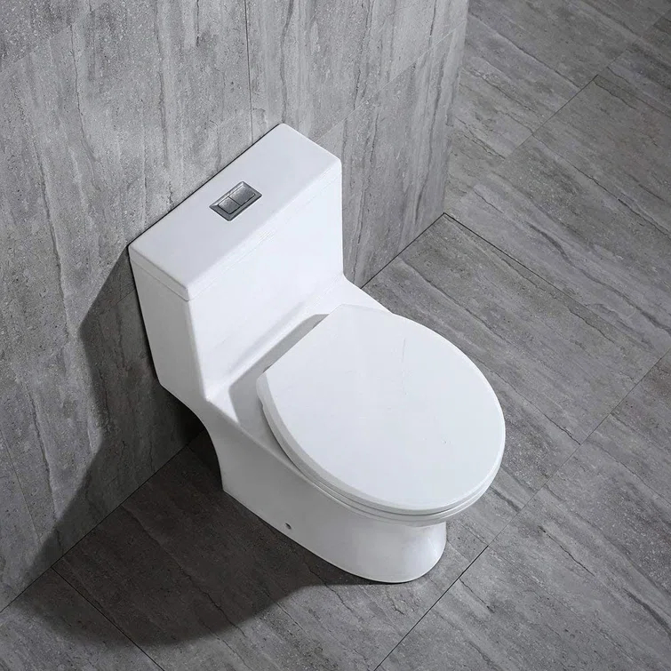 1.28 GPF Space Saving Round Compact One-Piece Toilet (Seat Included)