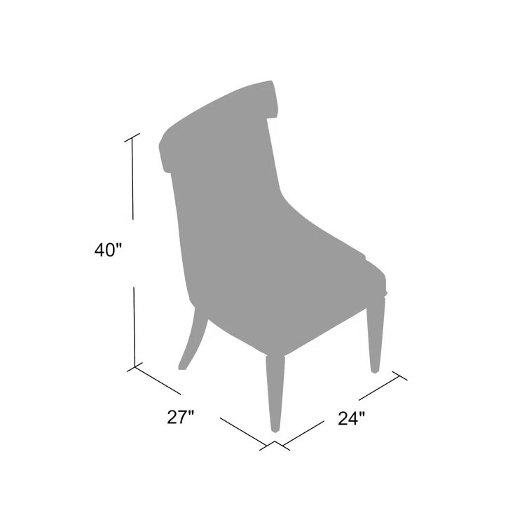 Domaine Blanc Upholstered Side Chair in Gray