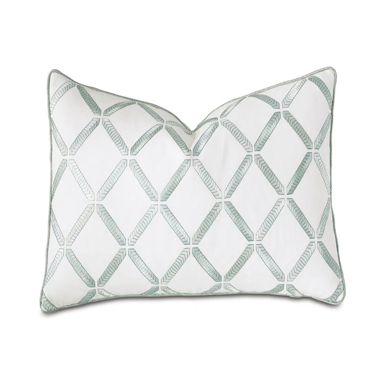 Brentwood Embroidered Cotton Blend Throw Pillow