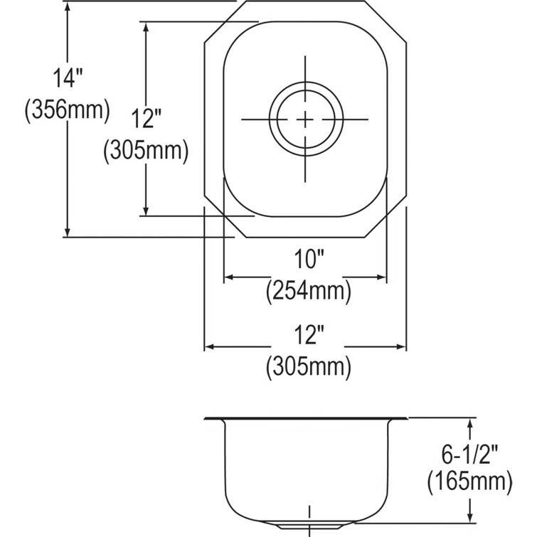 Elkay 14" L x 12" W Undermount Kitchen Sink