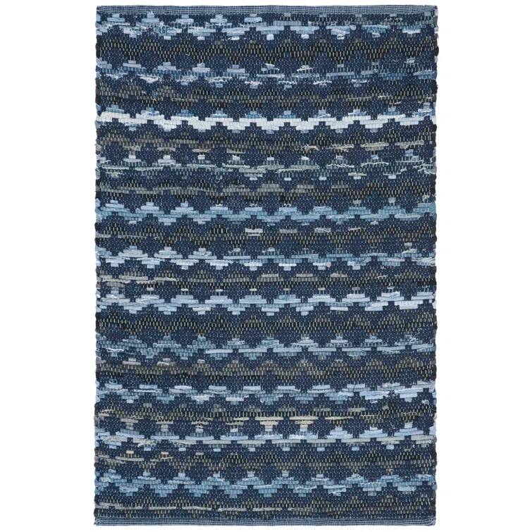 Amaral Hand Woven Cotton Chevron Rug
