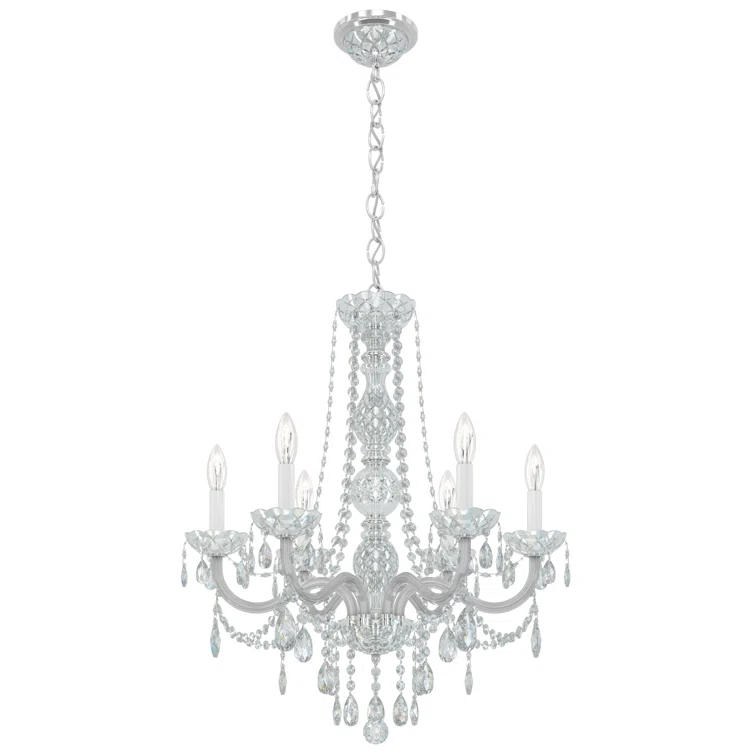 Arlington 6 - Light Glass Classic / Traditional Chandelier
