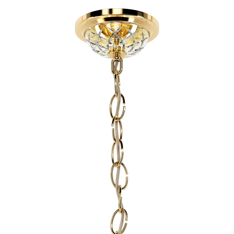 Century 8 - Light Glass Tiered Chandelier