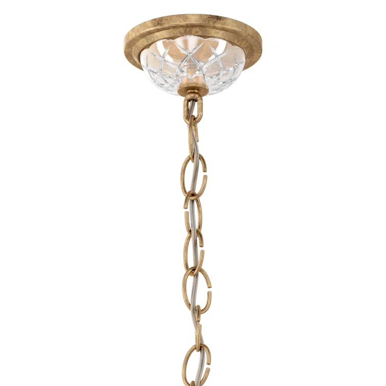 Century 8 - Light Glass Tiered Chandelier