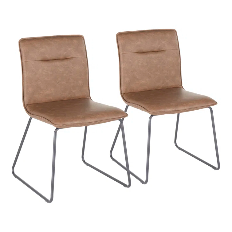 Upper Strode 17.5'' H Tufted Faux Leather Upholstered Side Chair