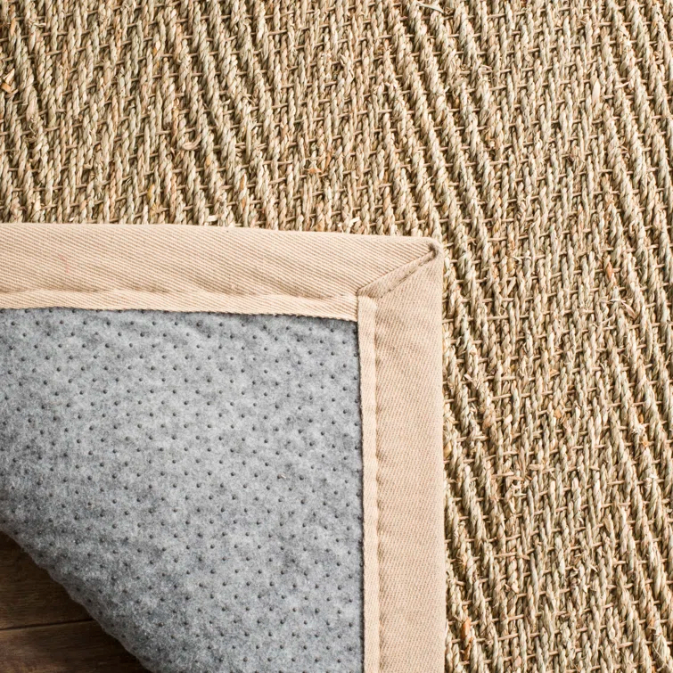 Natural Fiber Seagrass Solid Color Rug