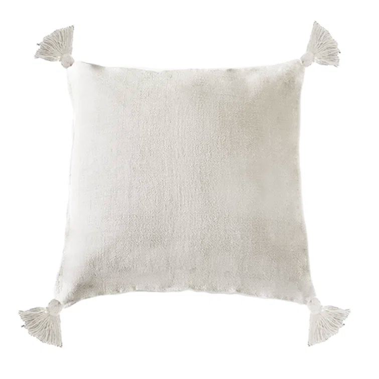 Pom Pom At Home Montauk Tassels Feather Reversible Throw Pillow