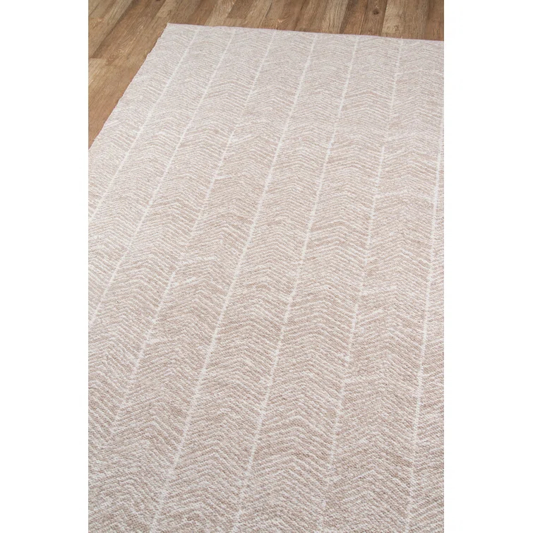 Easton Chevron Handmade Flatweave Brown Area Rug