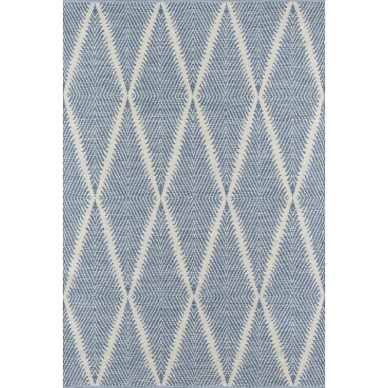 River Geometric Handmade Flatweave Area Rug