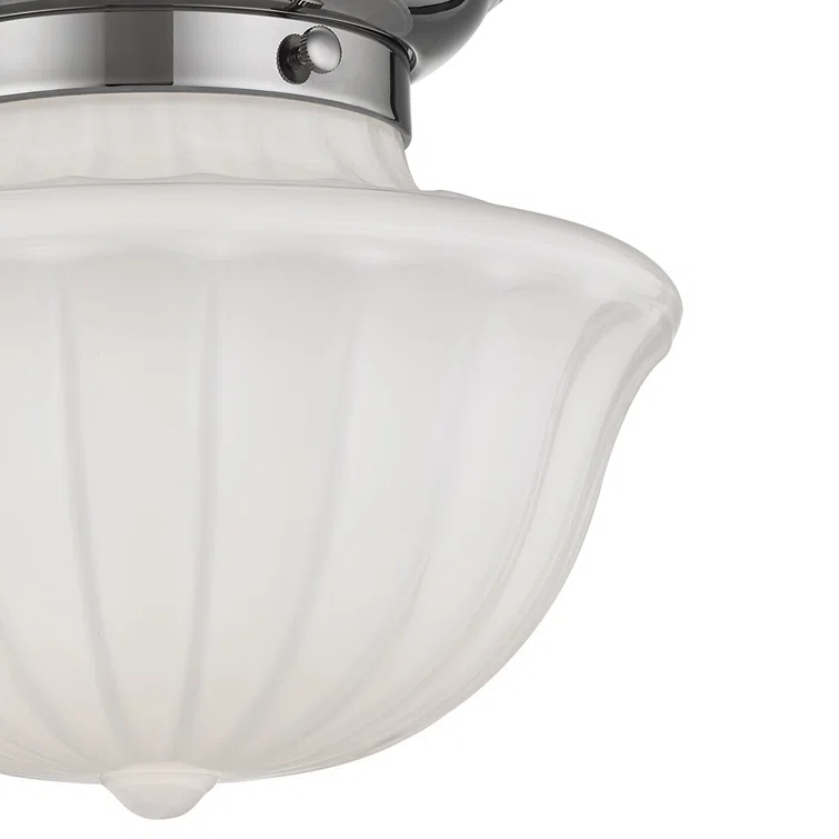 Dutchess Old Bronze 2-Light Globe Flush Mount with White Glass Shade