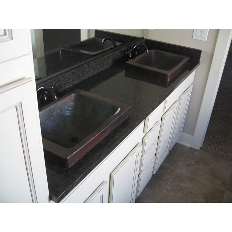 Novatto 14'' Copper Rectangular Bathroom Sink