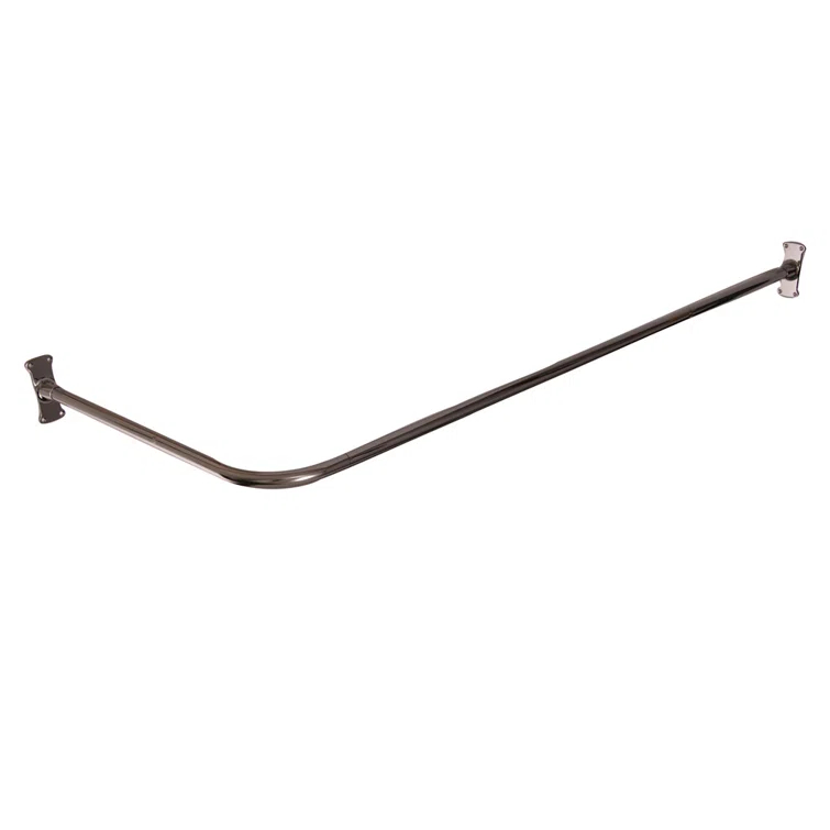 Corner L-Shaped Fixed Shower Curtain Enclosure