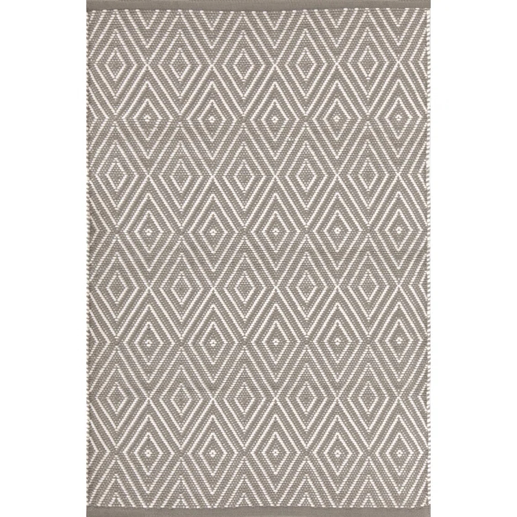 Diamond Fieldstone/Ivory Handwoven Indoor/Outdoor Rug