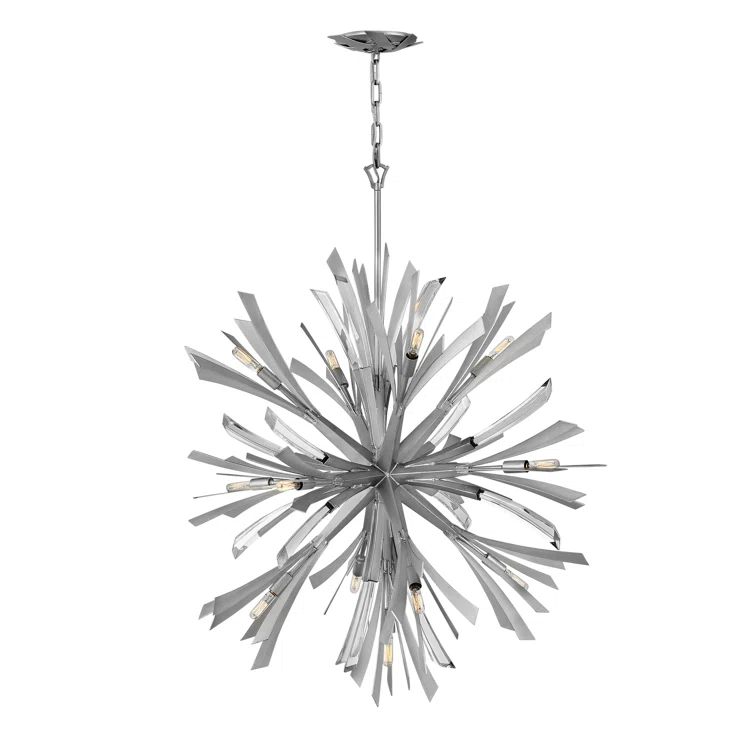 Vida 13 - Light Fabric Dimmable Sputnik Sphere Chandelier