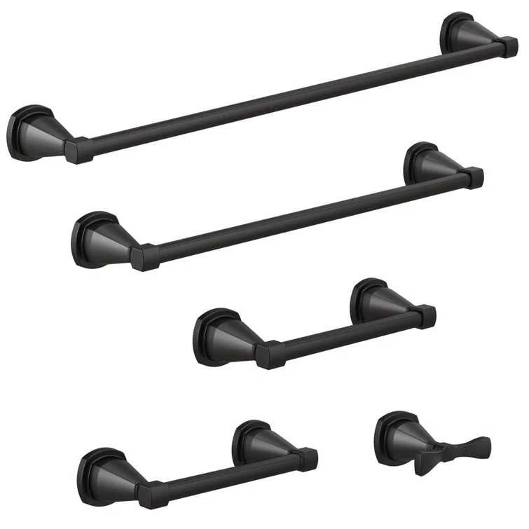 Stryke 8 in. Wall Mount Hand Towel Bar Bath Hardware Accessory