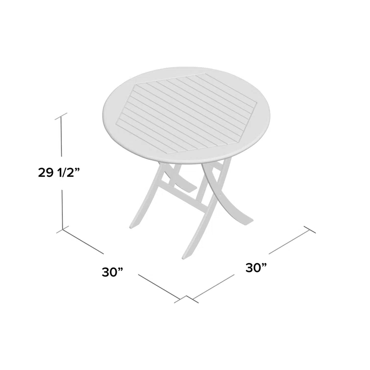 Suki 30'' Eucalyptus Fliptop Outdoor Bistro Table