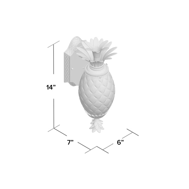 Plantation 1-Light Pineapple Outdoor Wall Mount Lantern