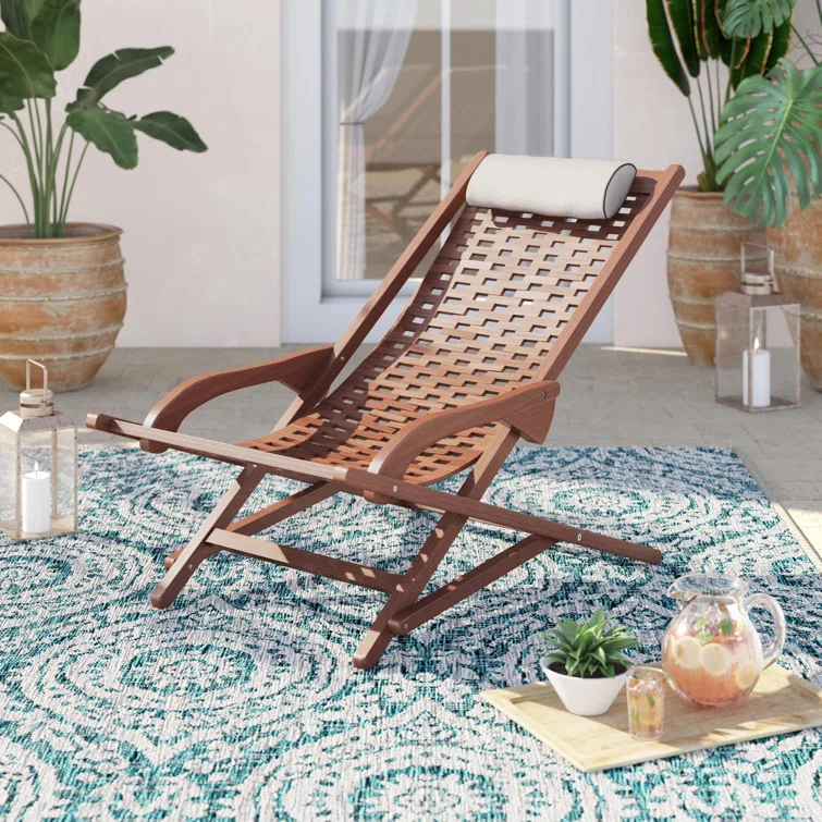 Fleur Eucalyptus Outdoor Lounge Chair with Cushion