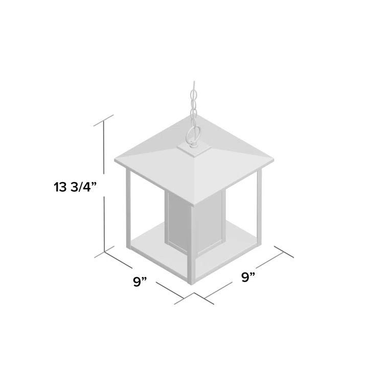 Vermont Seeded Outdoor Metal Hanging Lantern