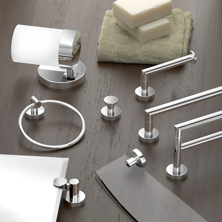 Wall Mount 25.75" W Towel Rack with Towel Bar