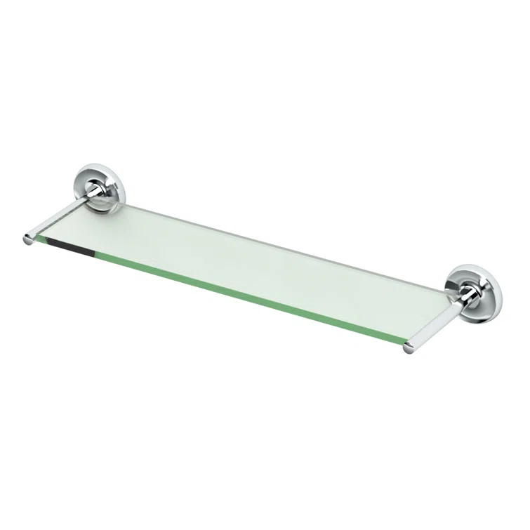 Designer II Wall Mounted 22.50"L Tempered Glass Shelf |Floating Glass Shelf