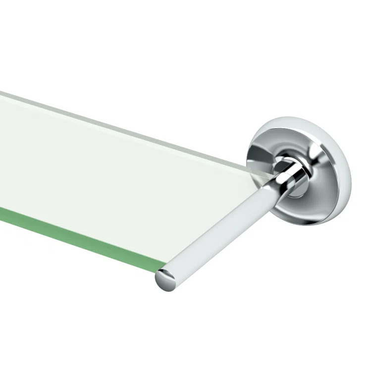 Designer II Wall Mounted 22.50"L Tempered Glass Shelf |Floating Glass Shelf