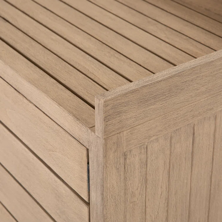 Lula 70'' Washed Brown Teak Modern Outdoor Buffet