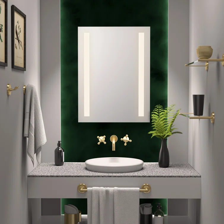 Designer II Wall Mounted 22.50"L Tempered Glass Shelf |Floating Glass Shelf