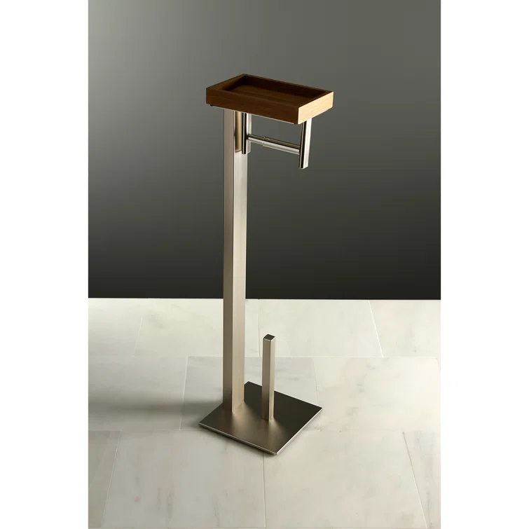 Kingston Brass SCC8508 Kingston Brass Edenscape Freestanding Toilet Paper Holder with Storage Shelf