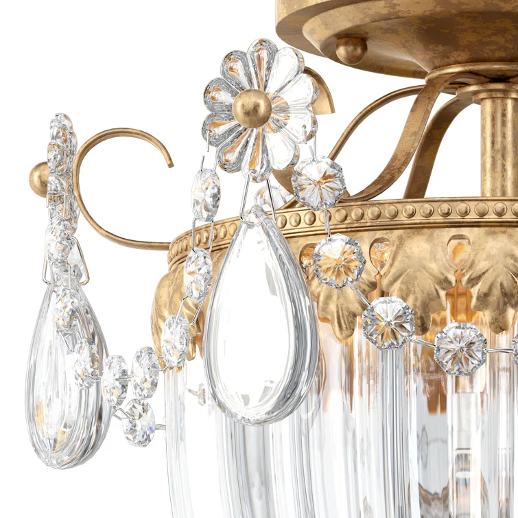 Bagatelle Crystal Semi Flush Mount