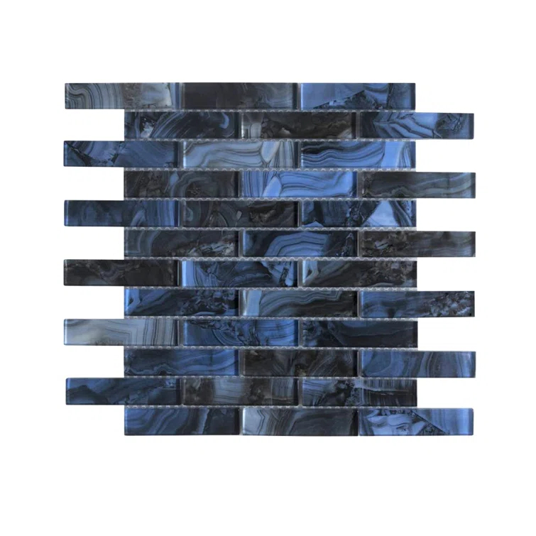 Impressions 1" x 4" Straight Edge Glass Mosaic Tile