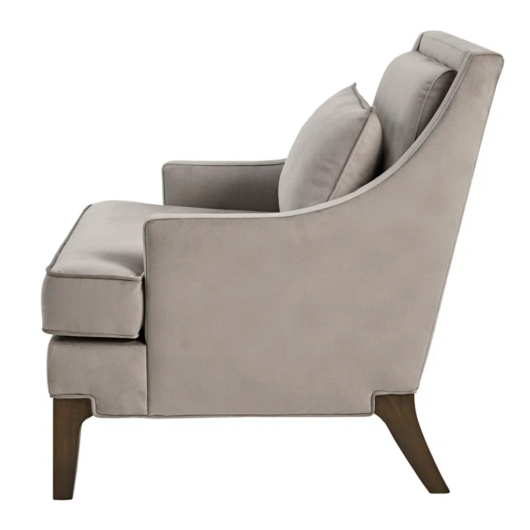 Anna Martha Stewart Anna Velvet Armchair with Lumbar Pillow