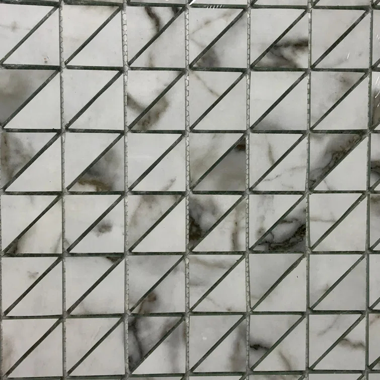 Art Deco Triangle 0.75" x 0.75" Glass Mosaic Tile