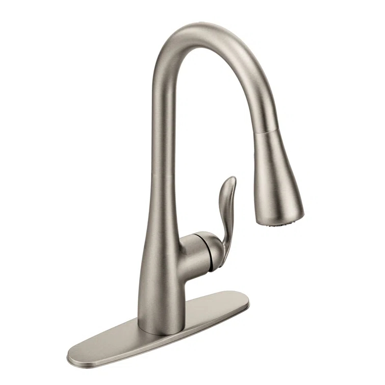 Moen Arbor One Handle Pulldown Kitchen Faucet Featuring Power Boost and Reflex