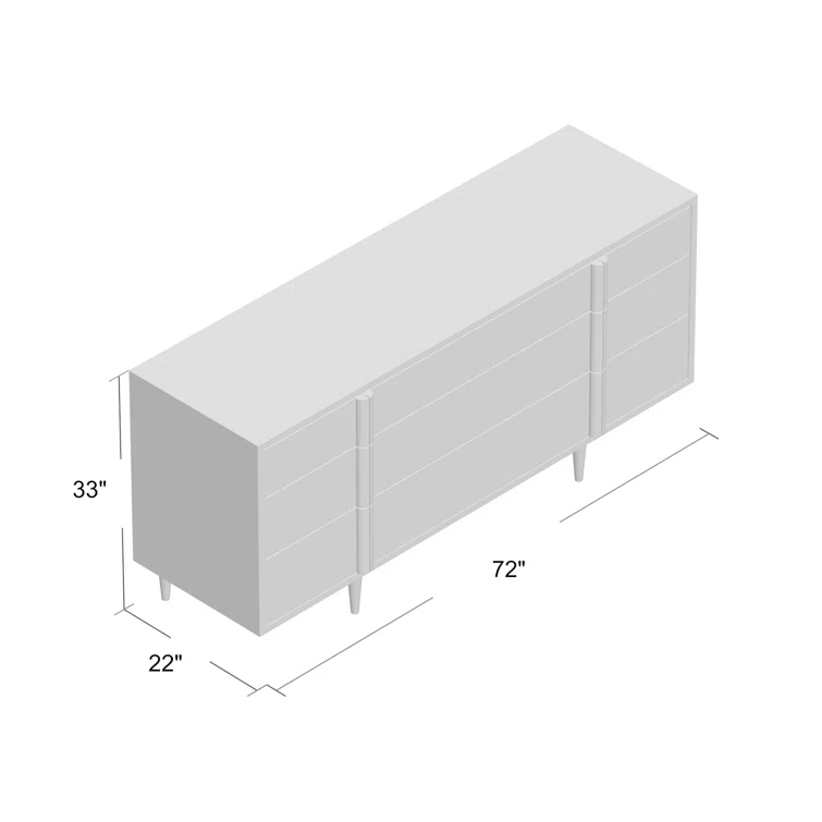 Morten 72'' W 9 - Drawer Dresser