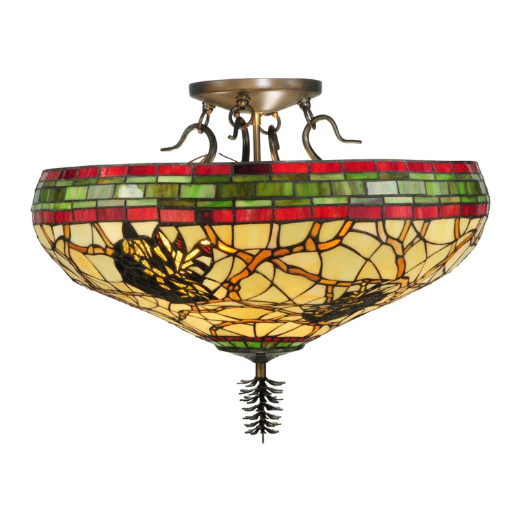 Glass Semi Flush Mount